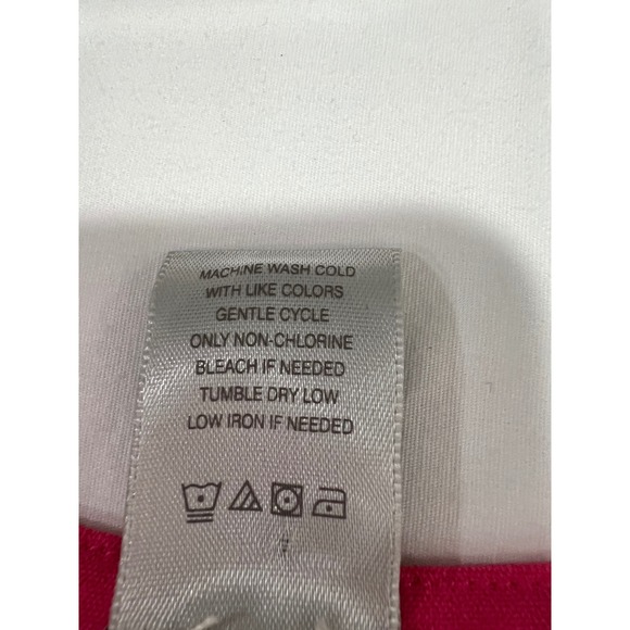 Multiples Button Front Tunic Womens Large Pink NWT Roll Tab Sleeve Slit Hem F5 - Picture 6 of 8